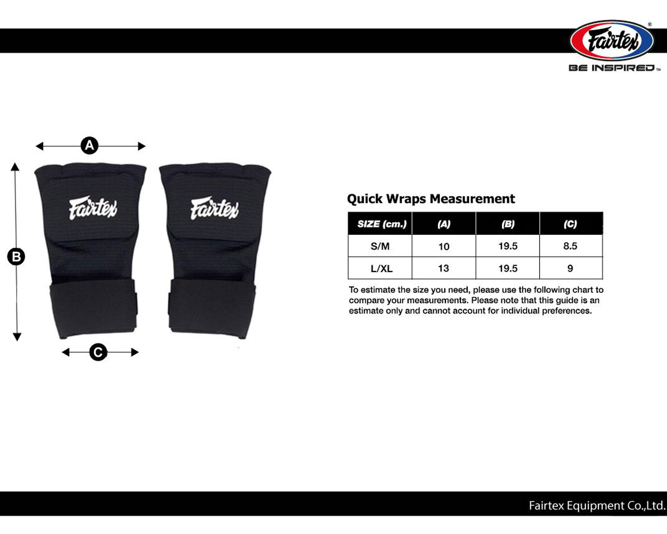 Fairtex HW3 Fist Wrap, Black L/XL 2/2