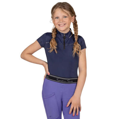 Reit-Poloshirt für Mädchen QHP Nyomi