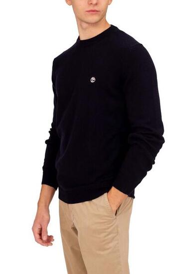 Pullover uomo in misto lana con logo