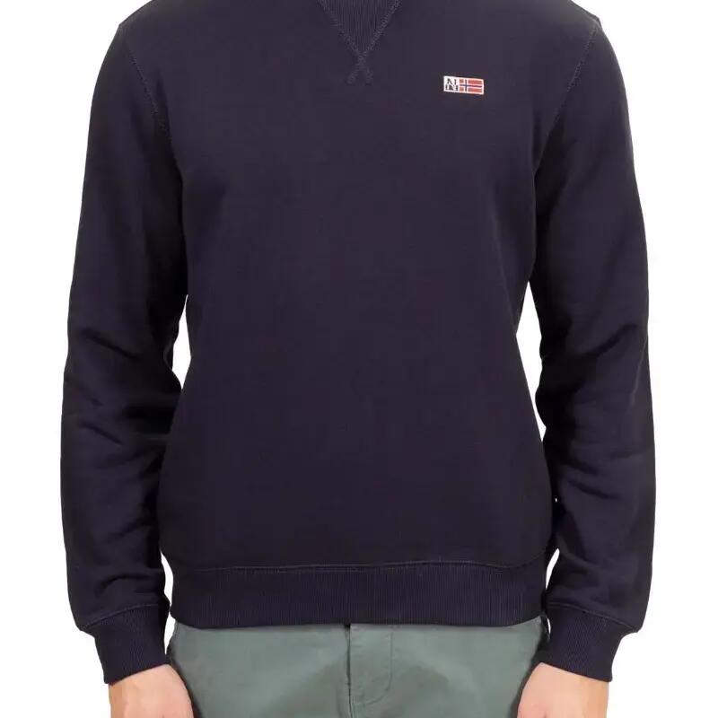 NAPAPIJRI Buri men's sweatshirt - sage green cotton blend, regular fit