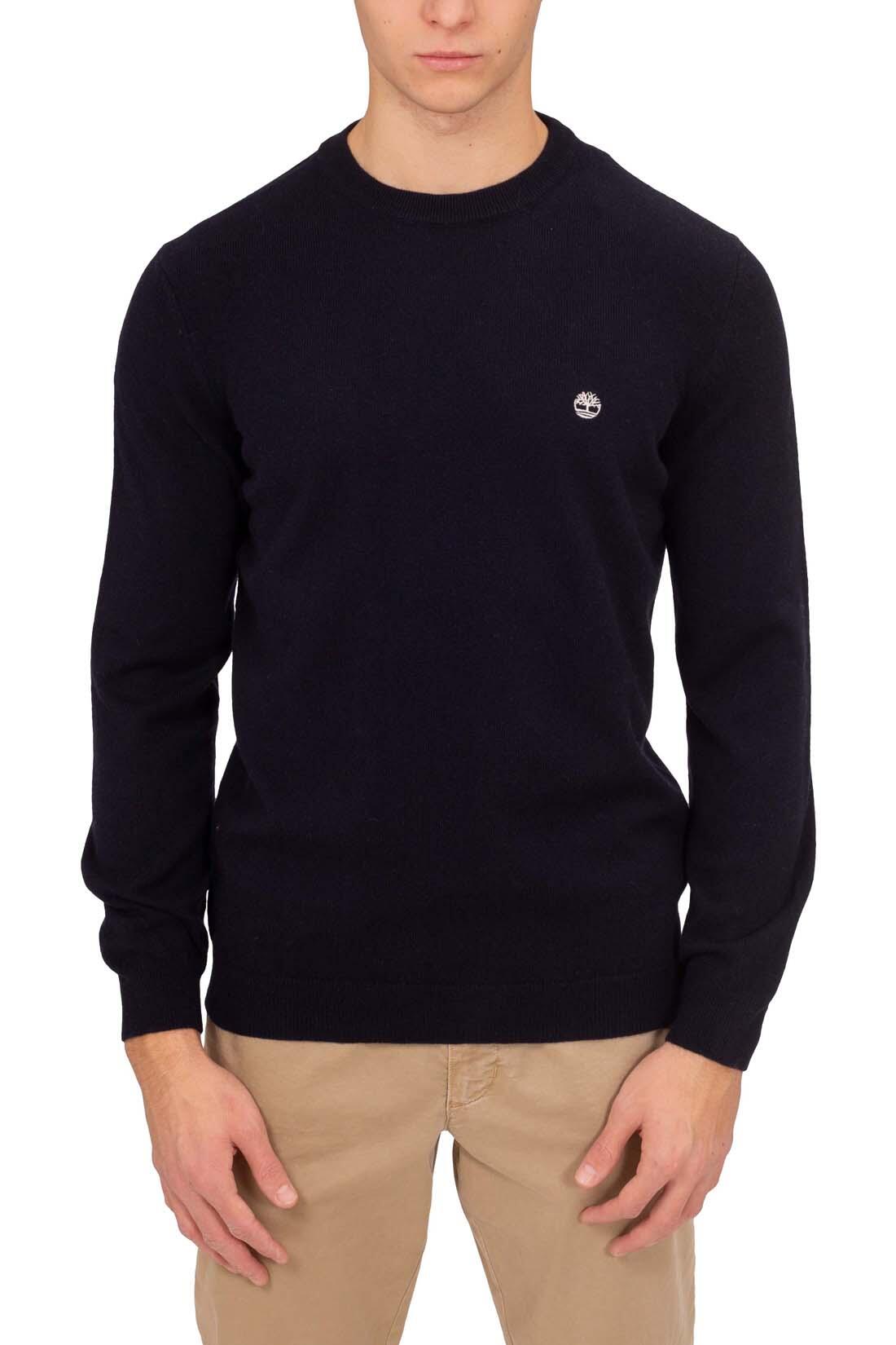 Pullover uomo in misto lana con logo 2/5