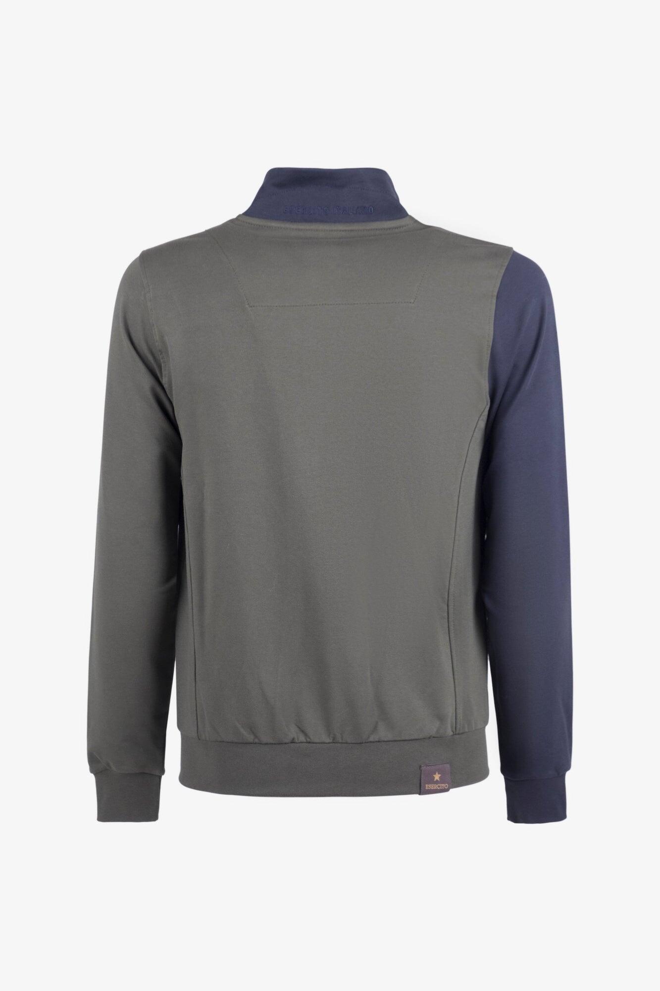 Felpa Esercito con zip militare in cotone uomo 2/4