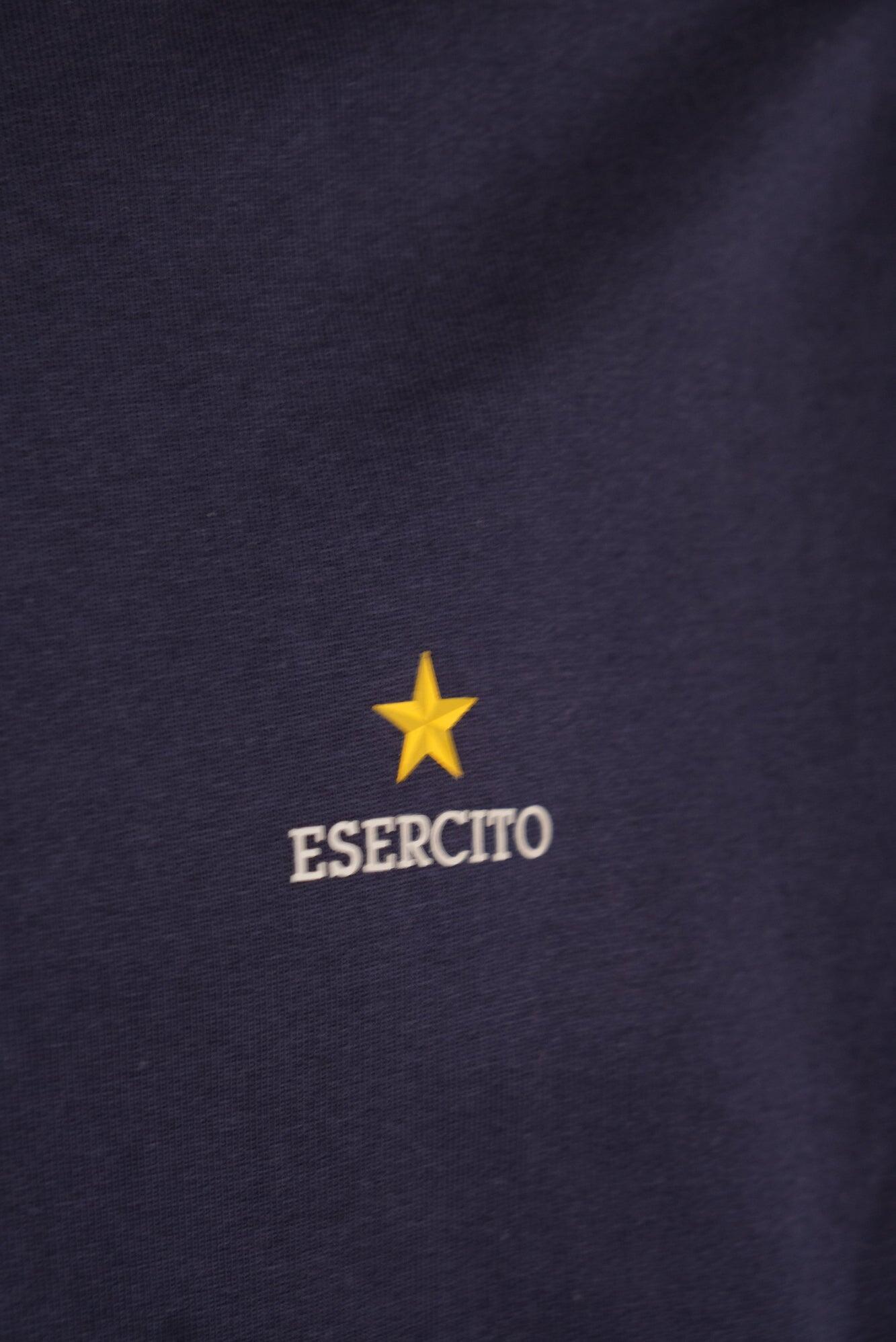 Felpa Esercito blu in cotone uomo 3/4