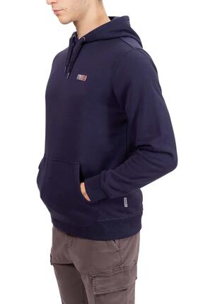 Hoodie - Sport - Heren - Buri - Regular capuchon - Donkerblauw