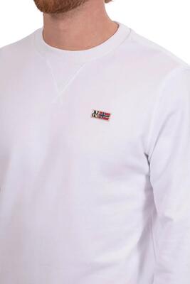 Sweater - casual - heren - regular fit, lange mouwen - buri summer - wit
