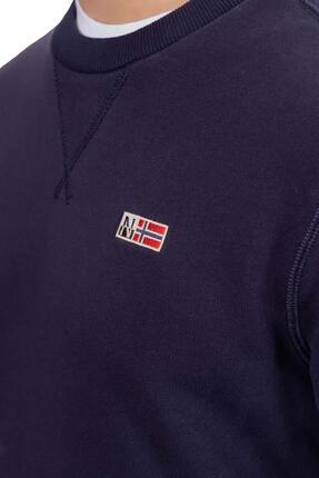 Sweatshirt - Casual - Homme - Col rond, brodé - Vert sauge