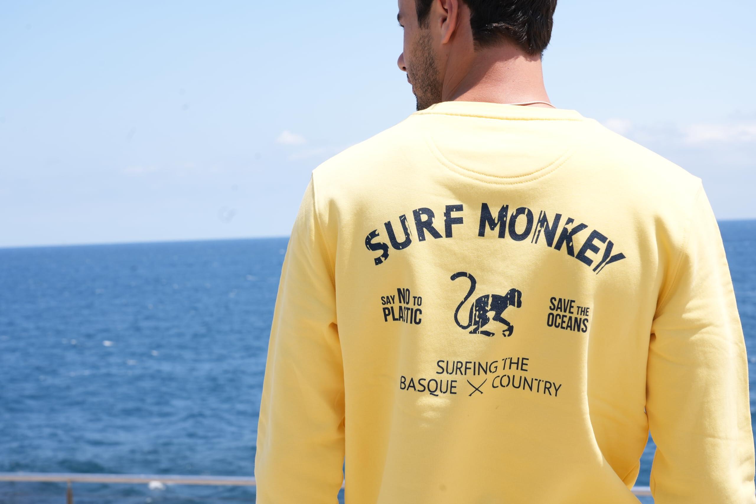 Sudadera Save the ocean - Cuello Redondo / Adulto (Amarillo) 3/5