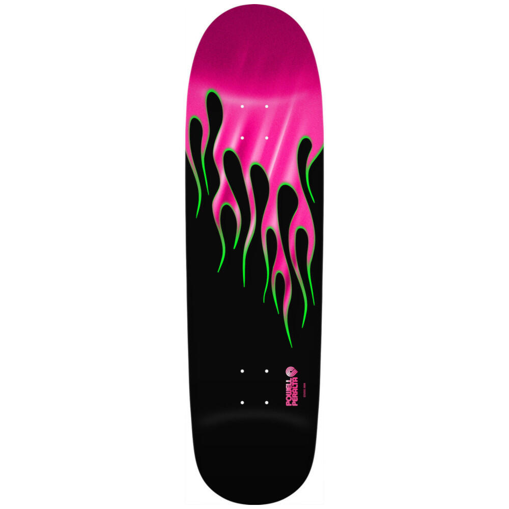 POWELL PERALTA Skateboard Deck Old School Powell Peralta Nitro Hotrod Flames Pink Foil 9.375''