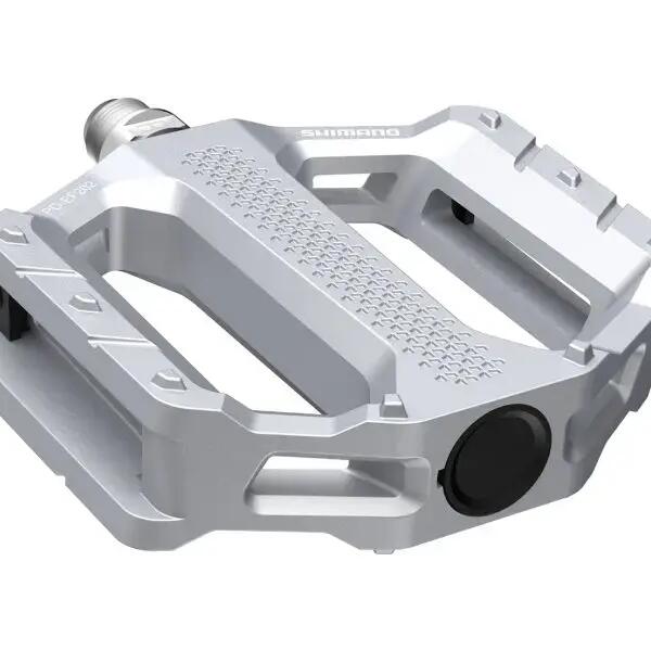 Shimano PD-EF202 Flat Pedal Set in Silver for Bicycles