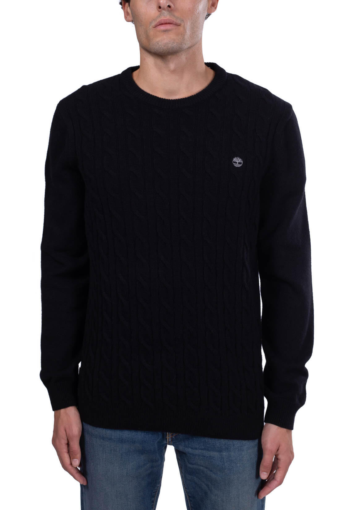 Maglia uomo a trecce con logo 2/4