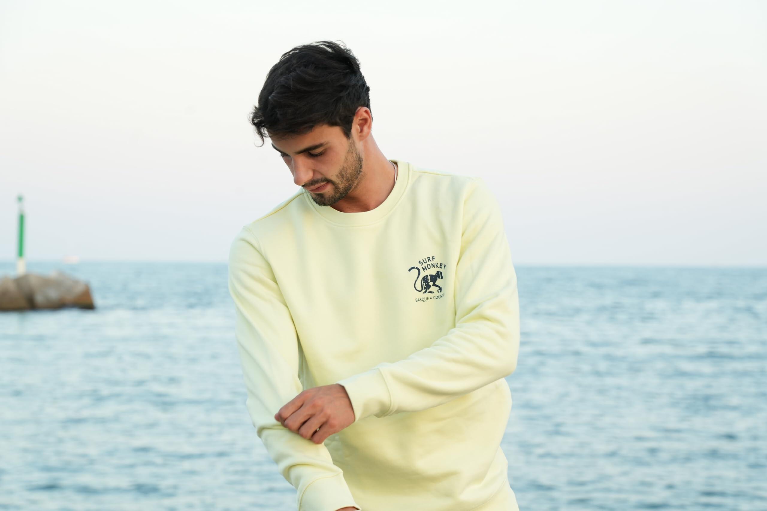 Bluza Save the Ocean – okrągły dekolt / dla dorosłych (cytrynowy) 2/6
