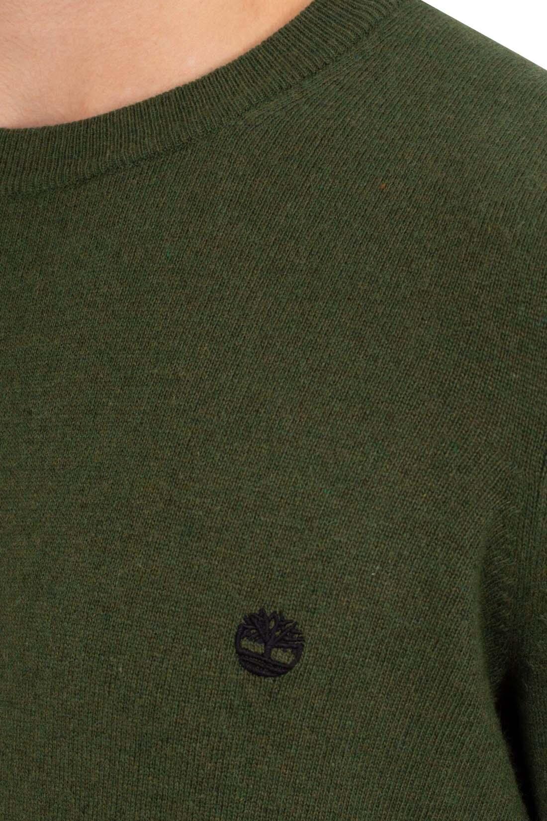 Pullover - Sportswear - Homem - Mistura de lã, corte regular - Verde 4/5