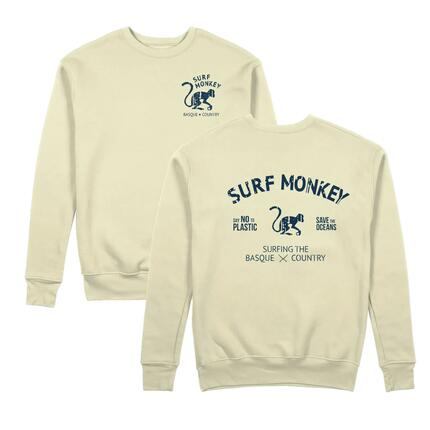 Bluza Save the Ocean – Okrągły dekolt / Dorosły (Piaskowy)