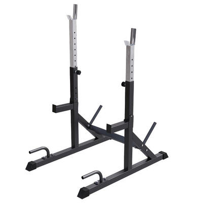 Squat Rack - Breite und Höhe Verstellbar. mit Dip Station. Hantelscheibenhalter