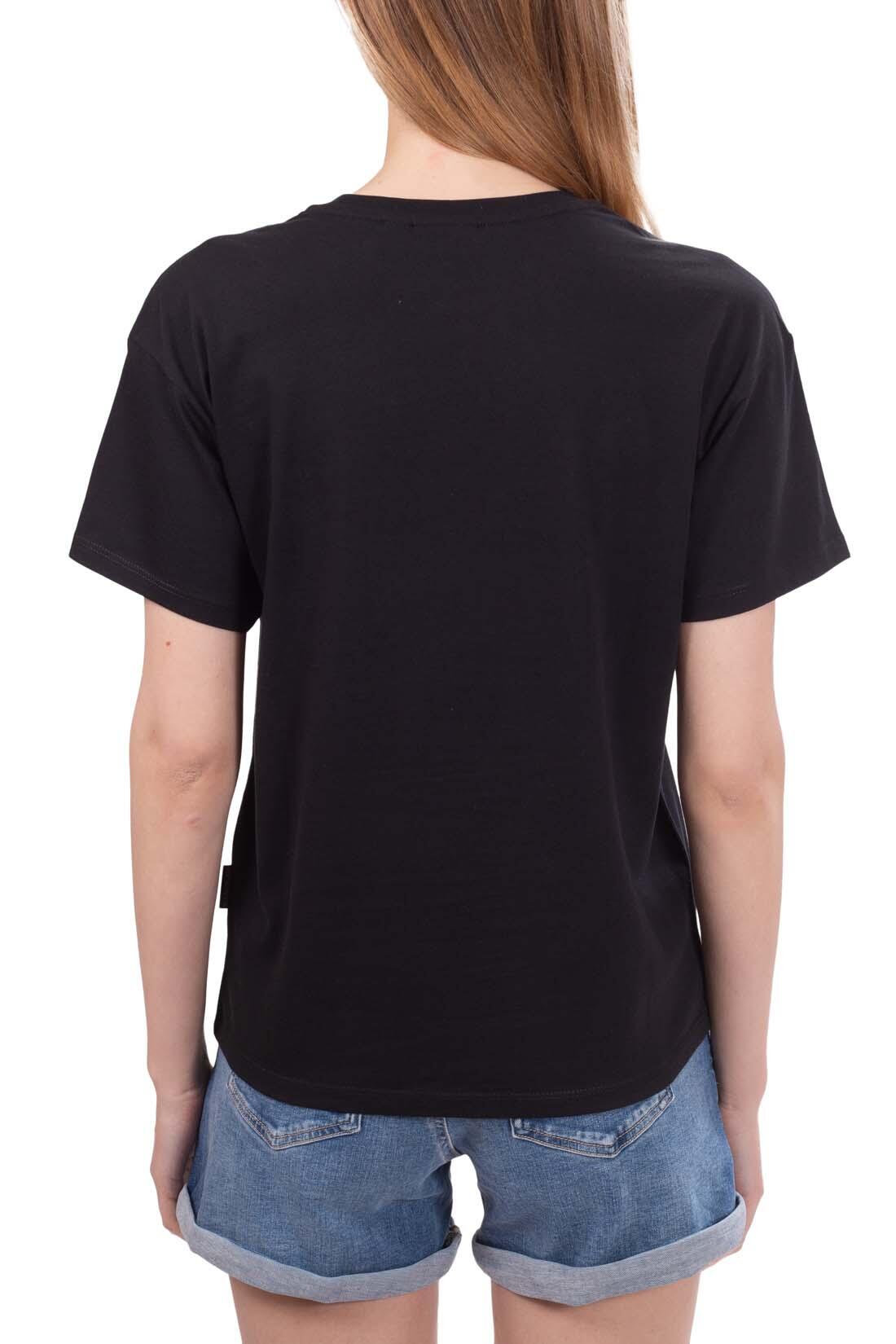 T-shirt mulher - sportswear - corte regular - 100% algodão - Salis - preto 4/4