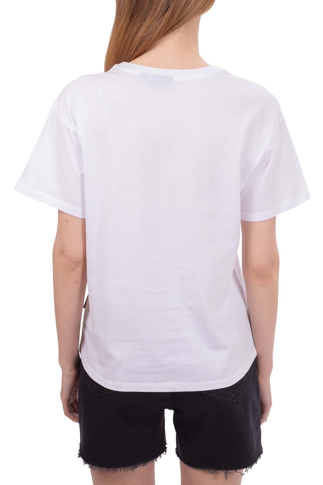 T-shirt femme - sportswear - coupe regular - imprimé logo - blanc 4/4