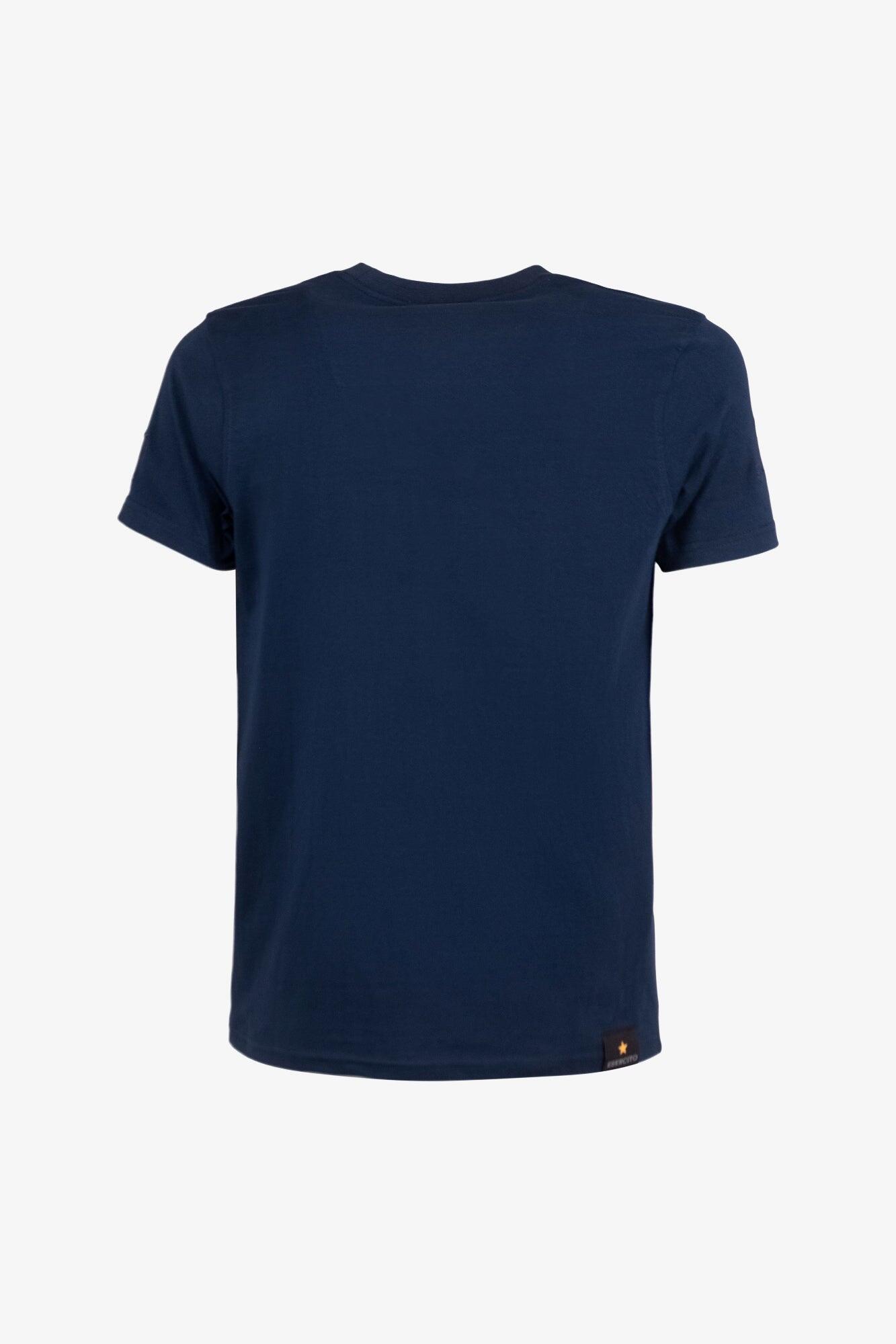 T-shirt Esercito Lagunari a maniche corte blu in cotone uomo 2/4