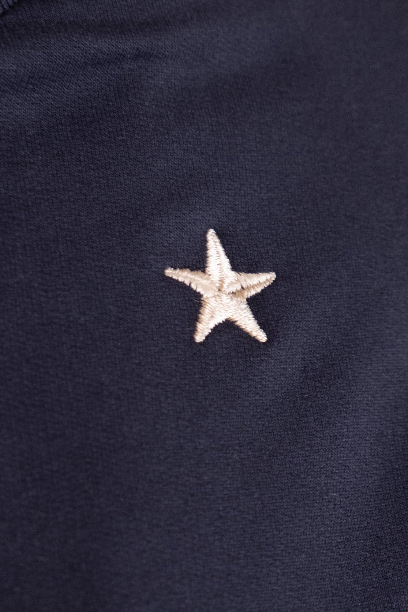 Felpa Esercito con zip blu donna 3/4
