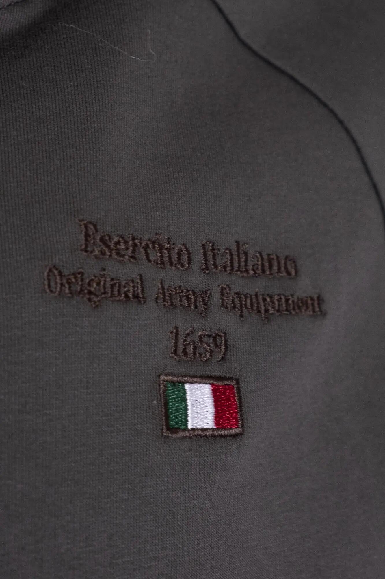 Felpa Esercito con cappuccio e zip militare uomo 3/4