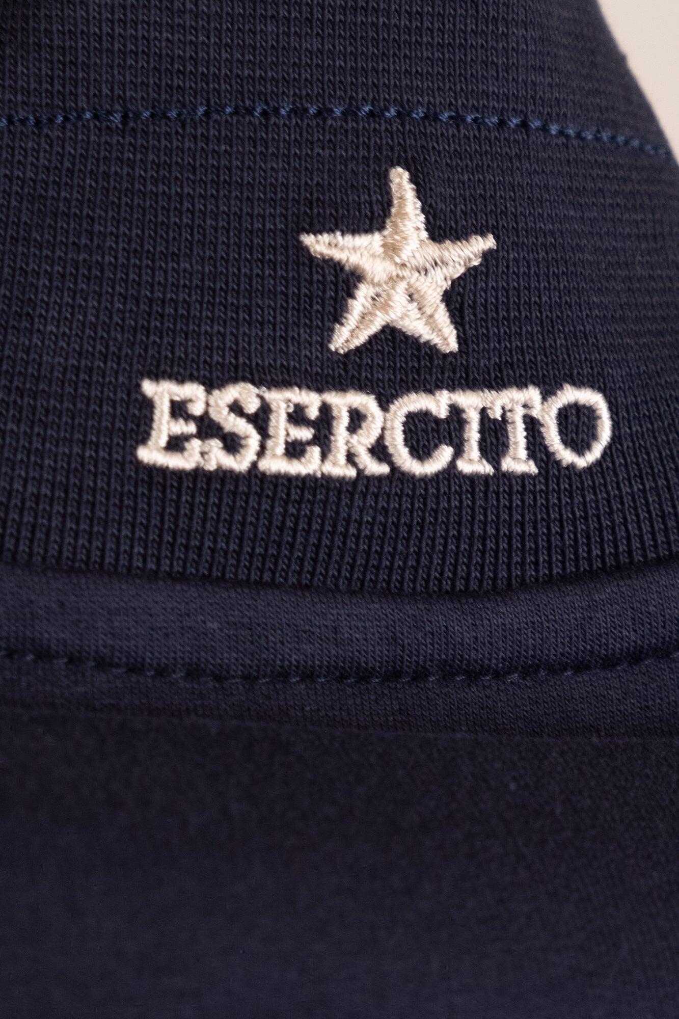 Felpa Esercito con zip blu donna 4/4