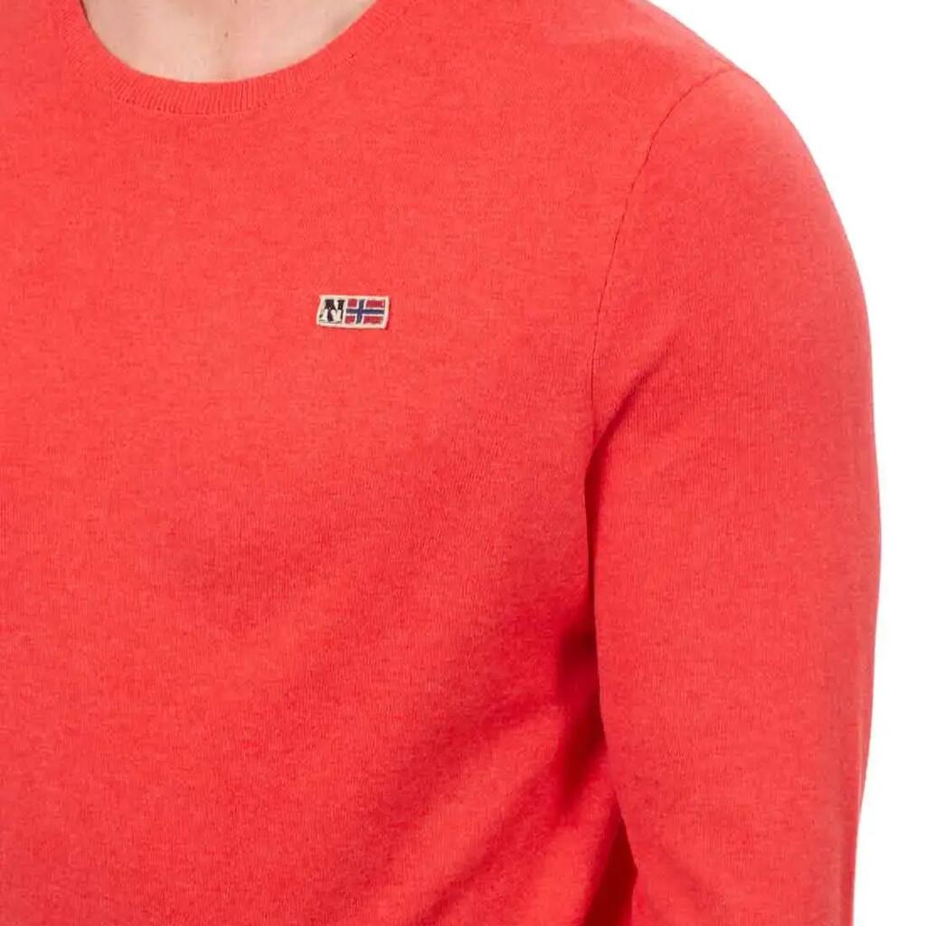 Men's Pullover Darca - Regular Fit, Washed Effect - Red/Coral Pink
