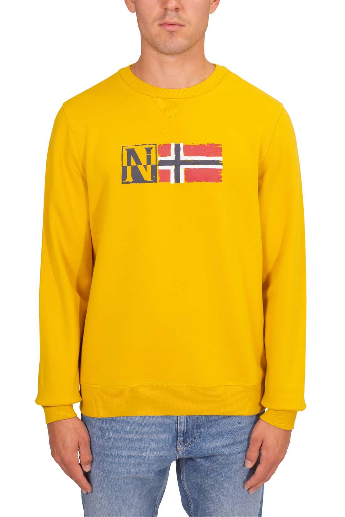Herren - sport - sweatshirt - rundhals - bient - ocker 2/4