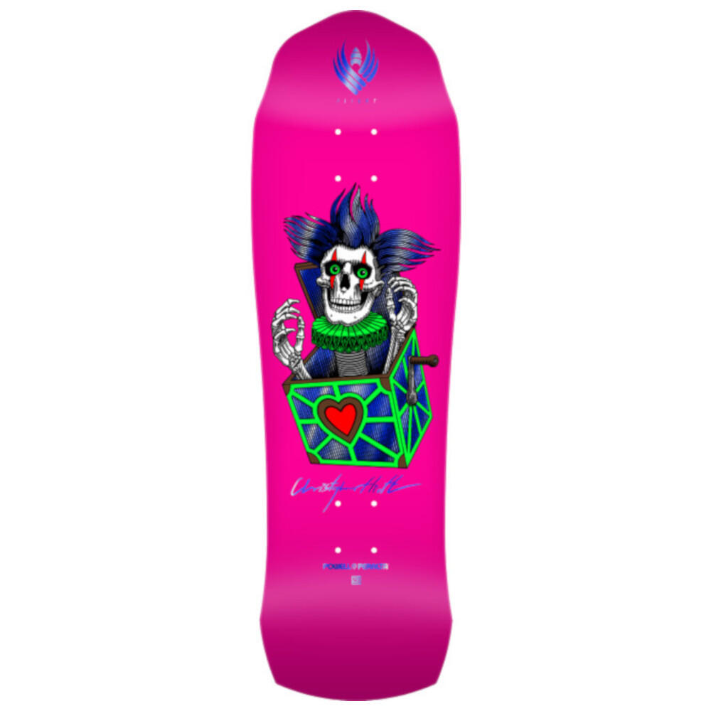 POWELL PERALTA Skateboard Deck Old School Powell Peralta Pro Flight Chris Hiett Skull 9.5''