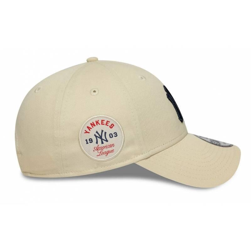 Casquette MLB New York Yankees New Era Side Patch 9Forty beige 4/4