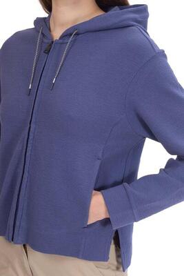 Sweatshirt - casual - Donna - cappuccio regular fit logo - Fenix - blu