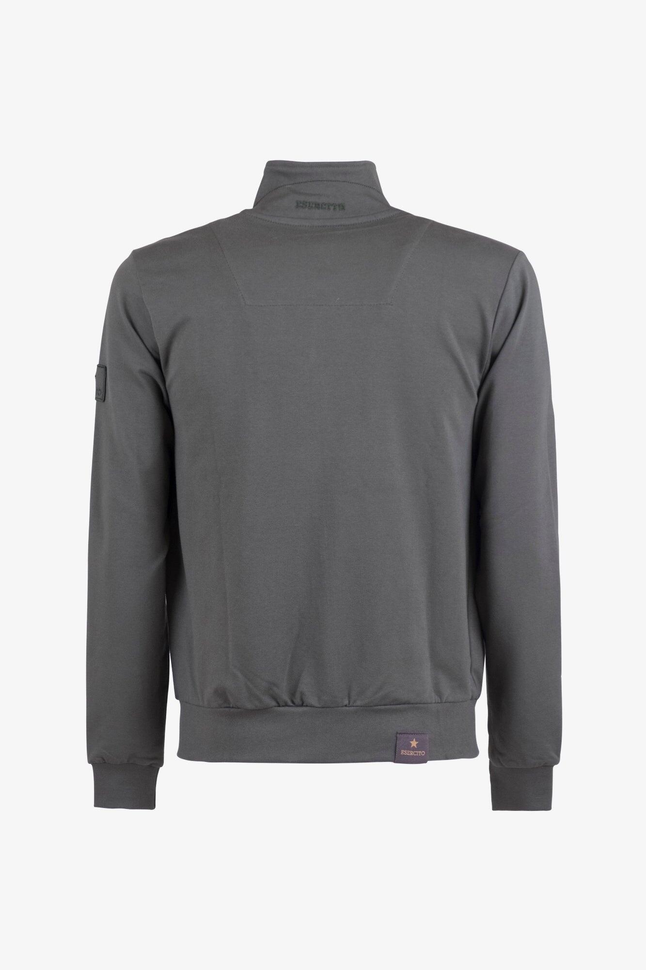 Felpa Alpini con zip militare in cotone uomo 2/4