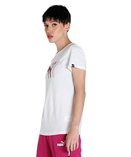 T-shirt donna Puma Power Tee bianco/rosa XS 3/5