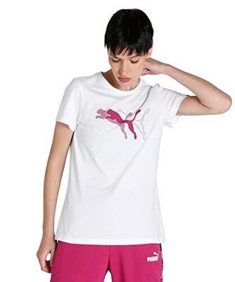 Puma dames power grafisch t-shirt in wit
