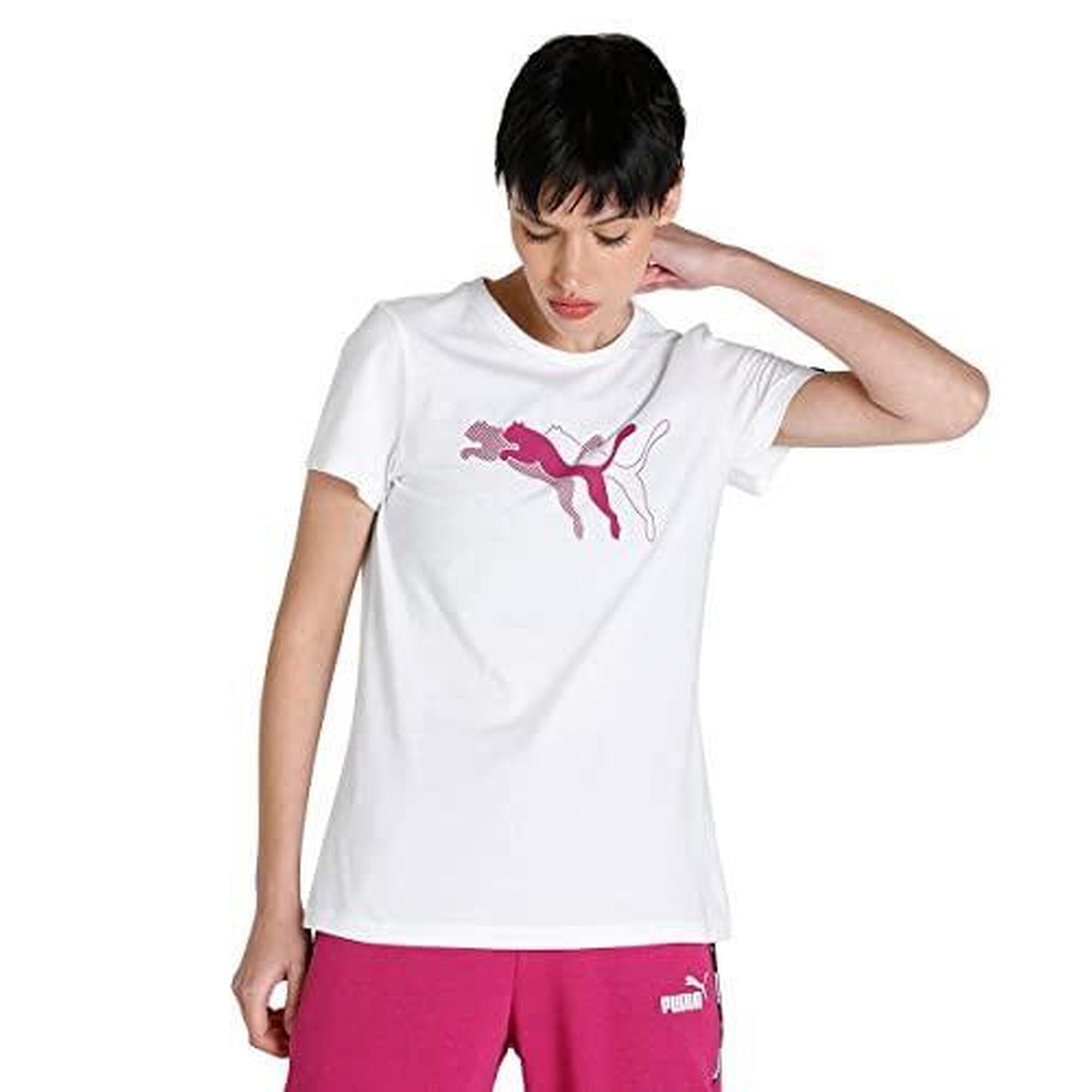 Puma - T-shirt Graphique Puma Power Pour Femme En Blanc - T-shirt Manches Courtes - Blanc - Decathlon
