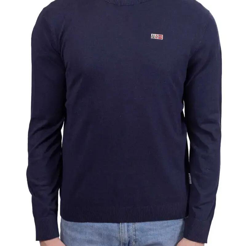 NAPAPIJRI Darca Men’s Cotton Crew Neck Pullover - Navy - Size S