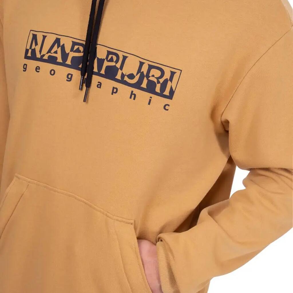 NAPAPIJRI Men's Sweatshirt - Relaxed Hooded Sweat - Brown