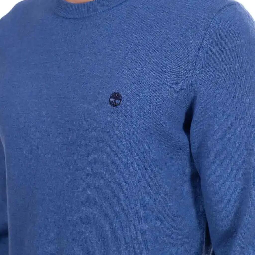 TIMBERLAND men's light blue pullover, regular fit, crew neck.