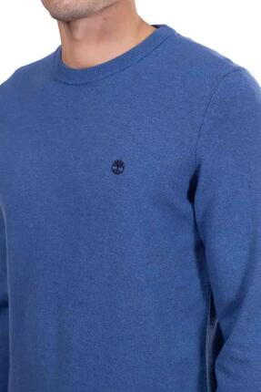 Pull - Homme - Manches longues, Col rond - bleu marine
