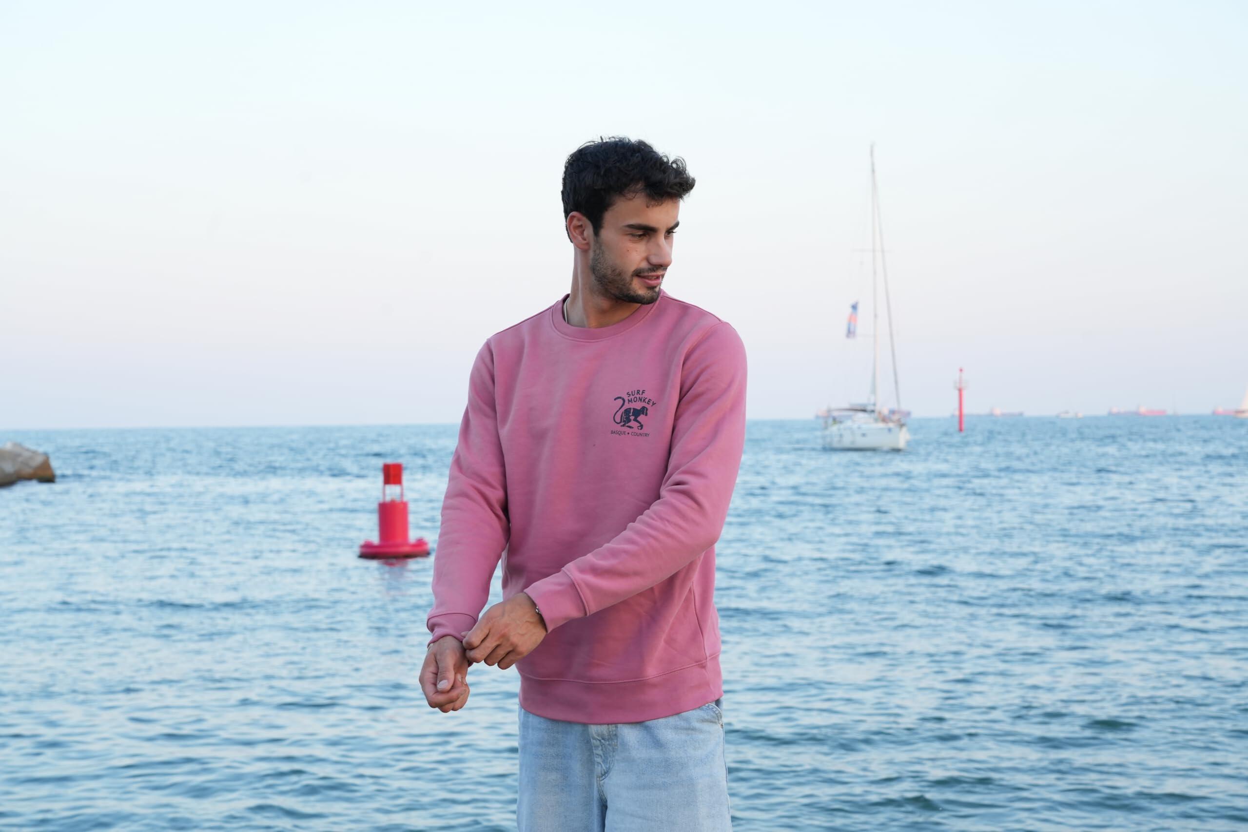 Felpa girocollo Save the Ocean / Adulto (Rosa tè) 2/6