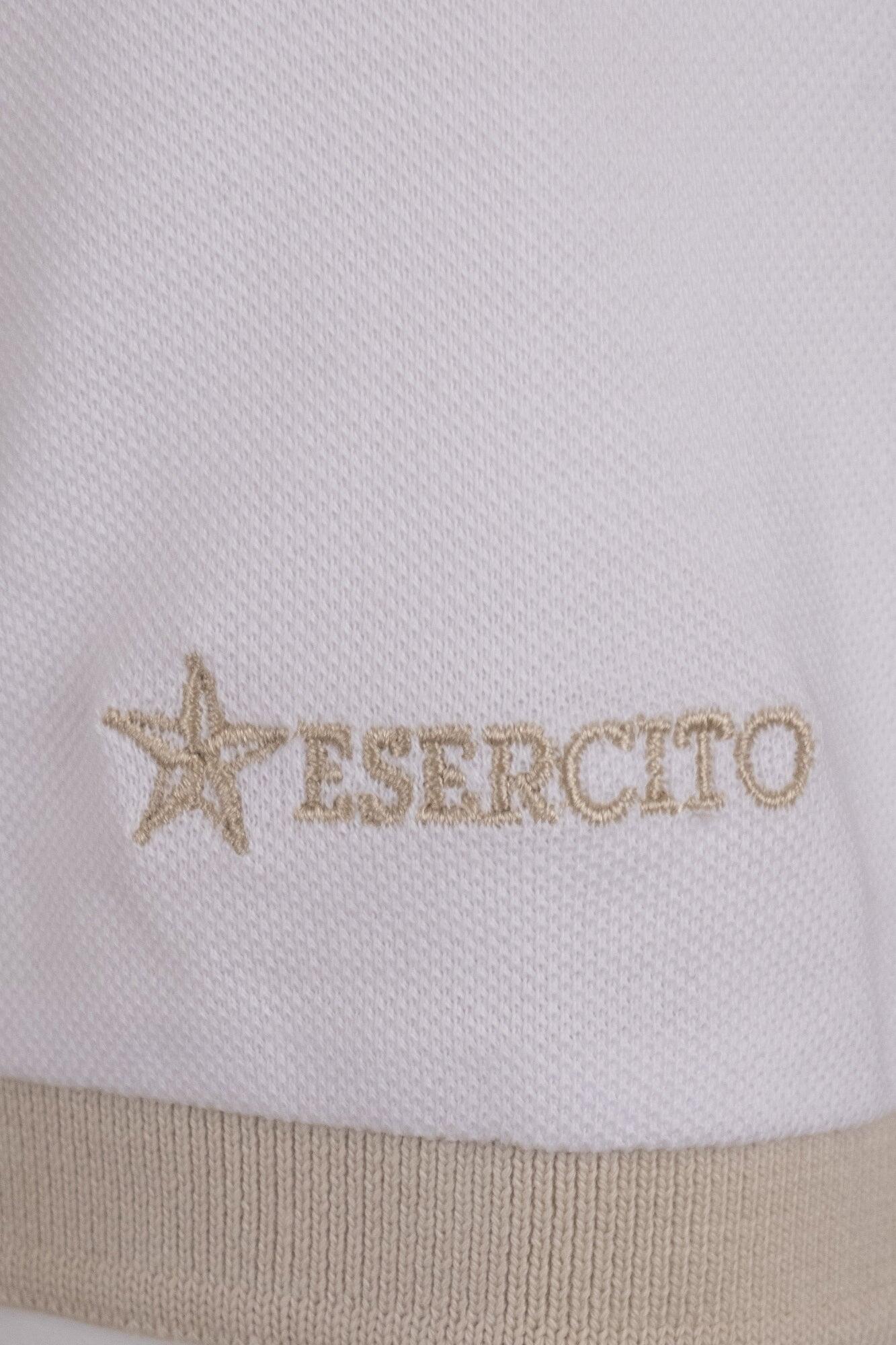 Polo Aviazione Esercito a maniche corte bianca in cotone uomo 4/4