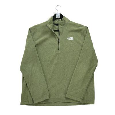 Tweedehands - heren tnf khaki fleece pullover - als nieuw