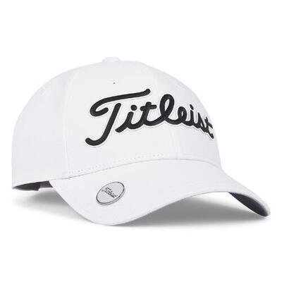 Titleist performance ball marker cap wit/zwart 2025