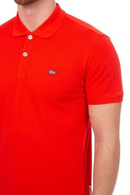 Poloshirt - casual - heren - napapijri eruggy - regular fit - rood