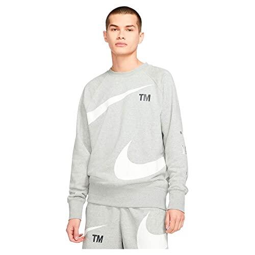 NIKE Felpa Nike Sportswear Swoosh per Uomo in Dk Grey Heather