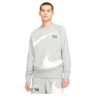 Nike sportswear swoosh crew sweatshirt voor mannen in dk grey heather