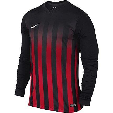 T-shirt Nike Striped Division pour Enfants - Noir/Rouge Université/Blanc