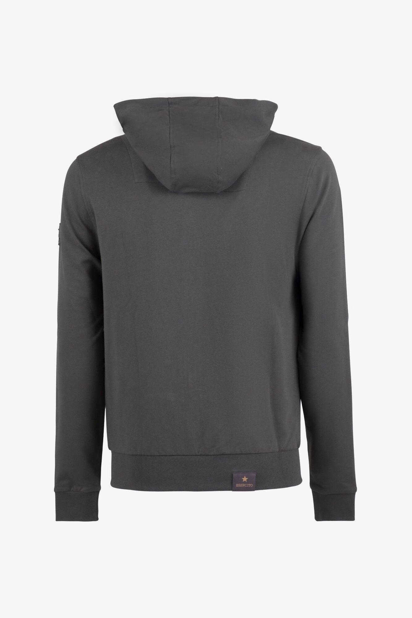 Felpa Esercito con cappuccio e zip militare uomo 2/4