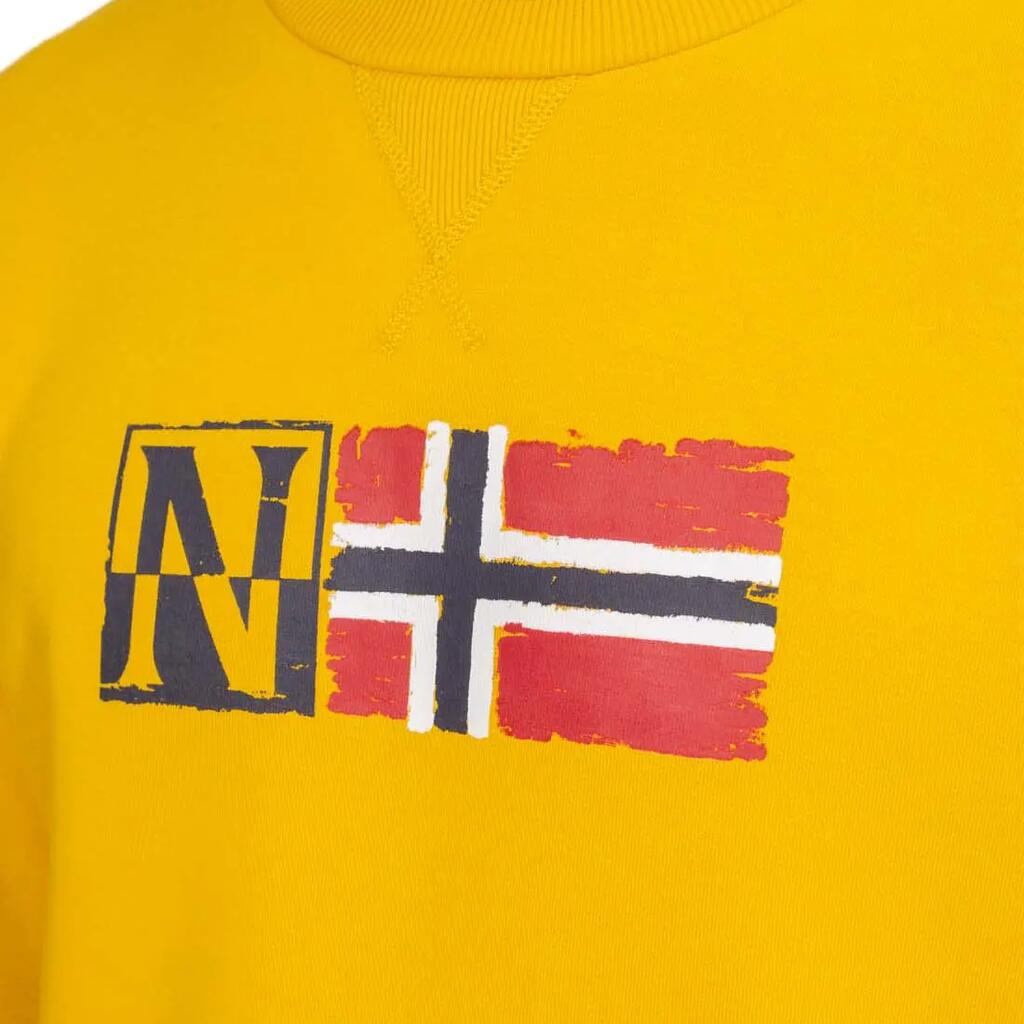 NAPAPIJRI sweatshirt men regular crew neck ochre yellow