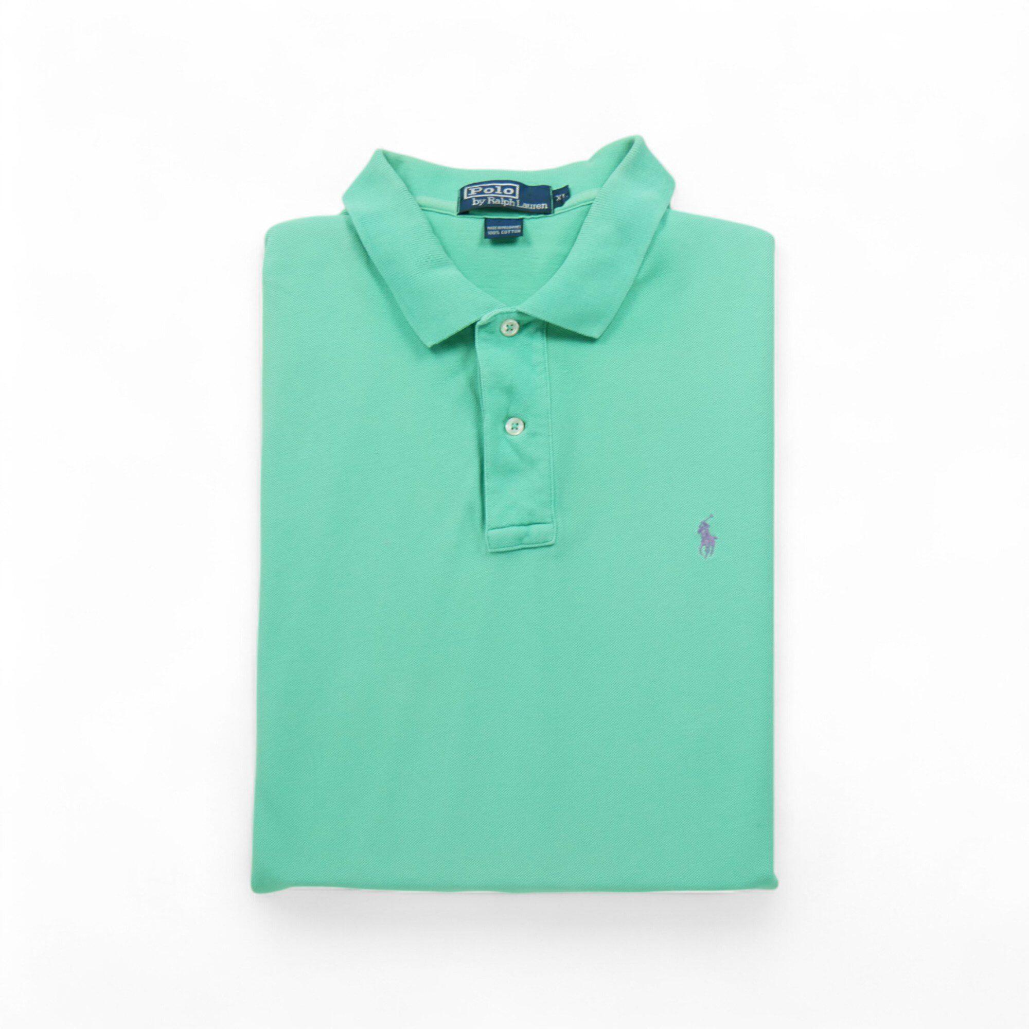Segunda vida - camisa polo de manga curta para homem verde - em muito bom estado