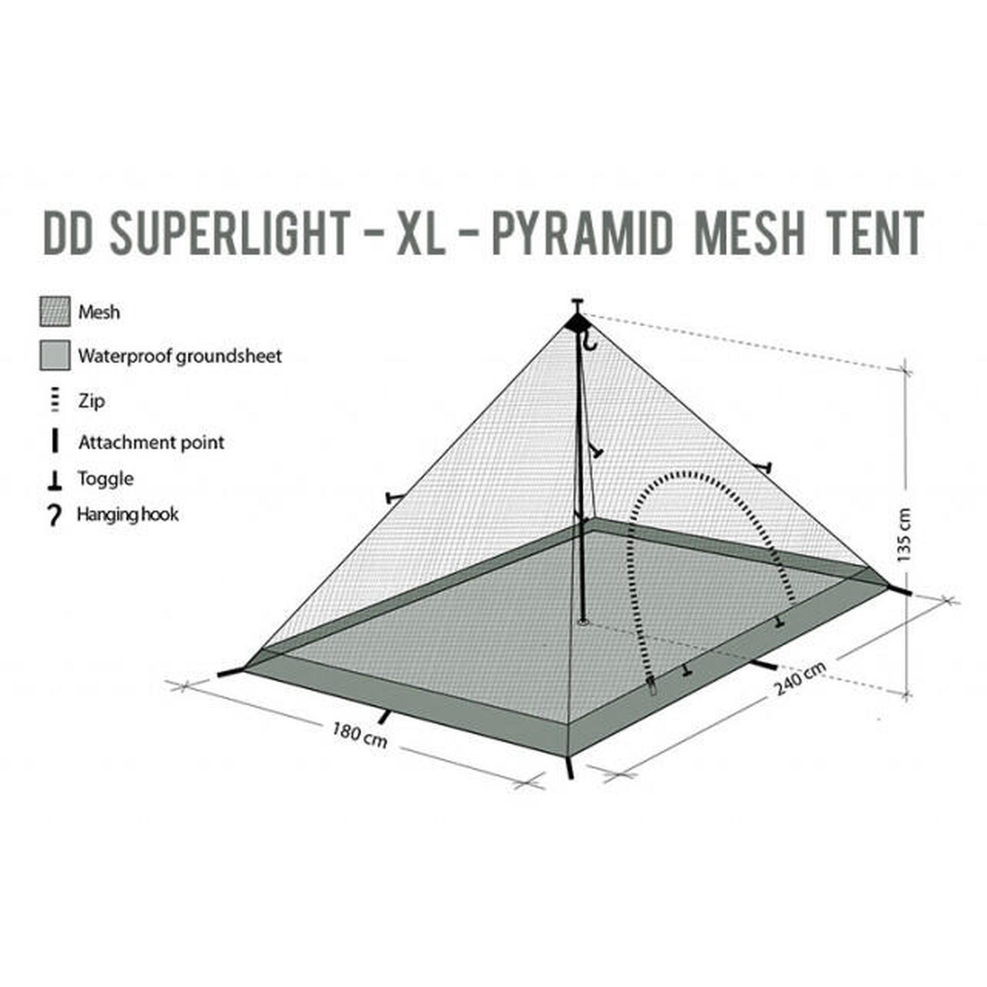 Panza anti insecte pentru cort DD Hammocks SuperLight Pyramid XL