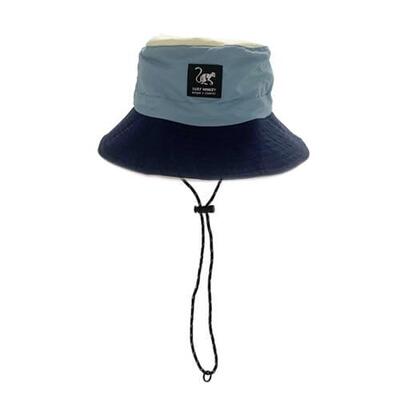 Wasserdichter Boonie-Hut für Herren/Damen – Einheitsgröße – Faltbar (Blau/Beige)